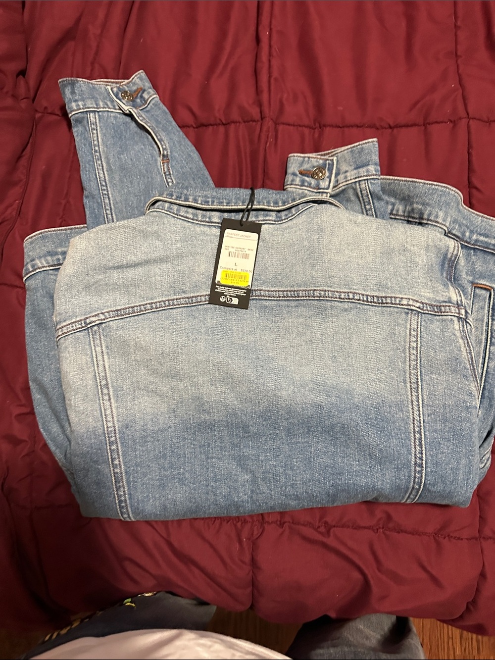7 For All Mankind Light Blue Denim Jacket - Picture 7 of 8